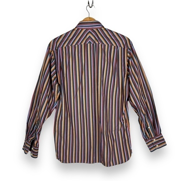 4 for $20 SALE! Gap Classic Button Down Long Sleeve, Multi Stripe, Size M - Picture 9 of 9